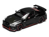 2022 Nissan GT-R Nismo (R35) RHD (Right Hand Drive) Meteor Flake Black Pearl with Carbon Hood and Top "Senior 64" Series 1/64 Diecast Model Car by MotorHelix