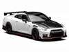 2022 Nissan GT-R Nismo (R35) RHD (Right Hand Drive) Brilliant White Pearl with Carbon Hood and Top "Senior 64" Series 1/64 Diecast Model Car by MotorHelix