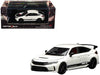 Honda Civic Type R (FL5) RHD (Right Hand Drive) "HKS" White with Black Stripes 1/64 Diecast Model Car by MotorHelix