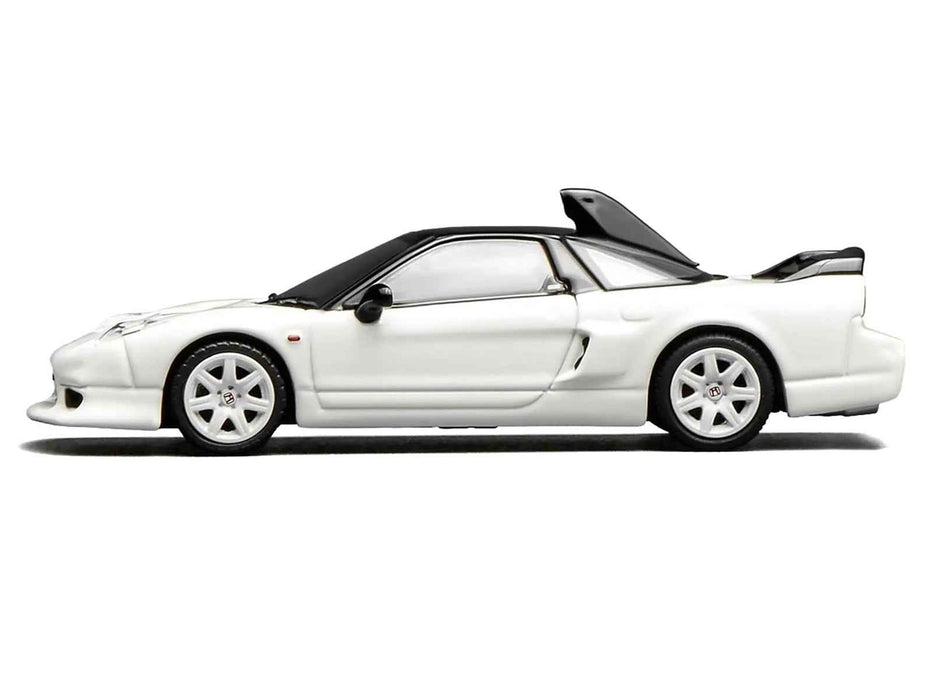 Honda NSX-R GT RHD (Right Hand Drive) Championship White with Black Top "Intern 64" Series 1/64 Diecast Model Car by MotorHelix