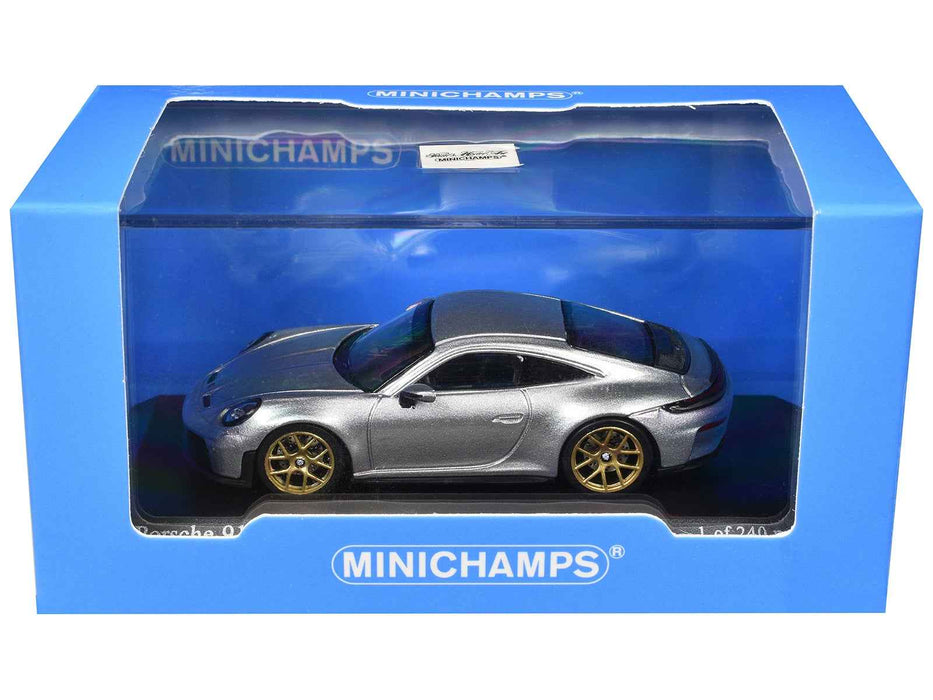2025 Porsche 911 (992.2) GT3 Touring Silver Metallic Limited Edition to 240 pieces Worldwide 1/64 Diecast Model Car by Minichamps