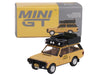 Range Rover with Roofrack Tan "Camel Trophy - Papua New Guinea Team USA" (1982) Limited Edition to 2400 pieces Worldwide 1/64 Diecast Model Car by Mini GT - Miniature Motors