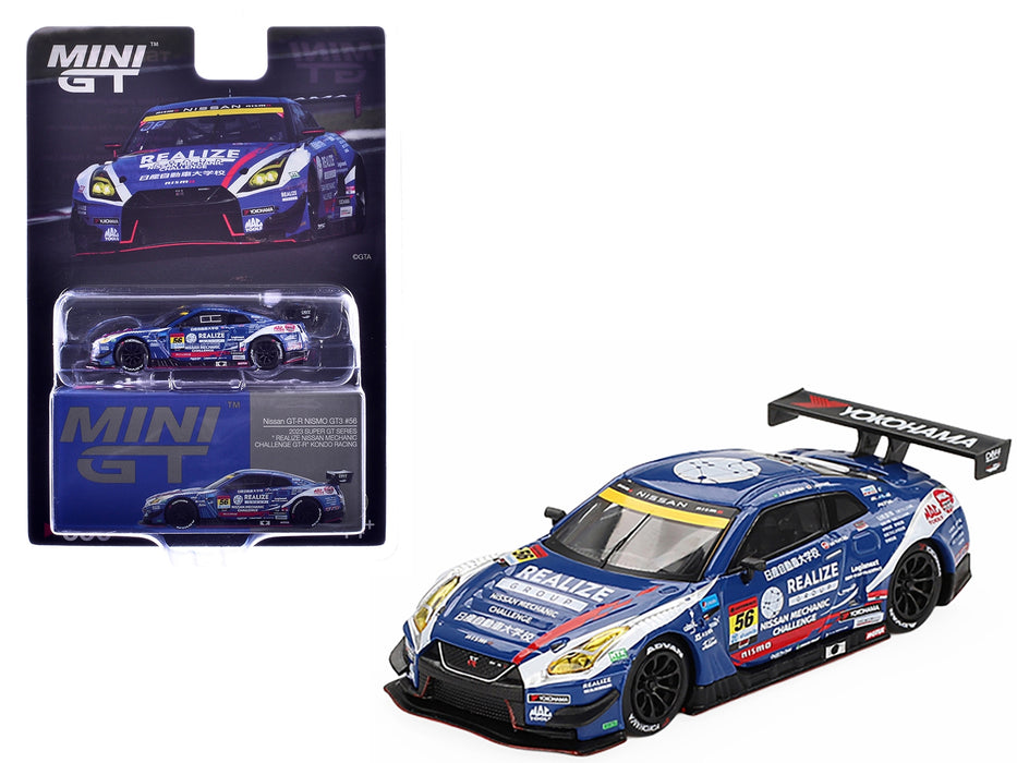 Nissan GT-R NISMO GT3 #56 Joao Paulo de Oliveira - Teppei Natori "REALIZE Nissan Mechanic Challenge GT-R" "Super GT Series" (2023) Limited Edition 1/64 Diecast Model Car by Mini GT