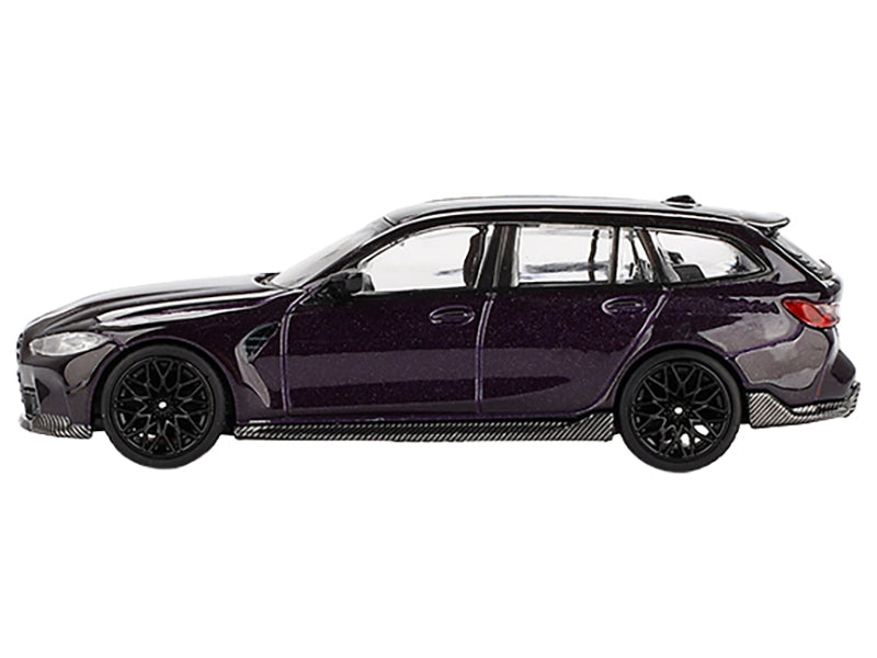 BMW M3 M Performance Touring Daytona Violet Metallic with Black Top Limited Edition 1/64 Diecast Model Car by Mini GT