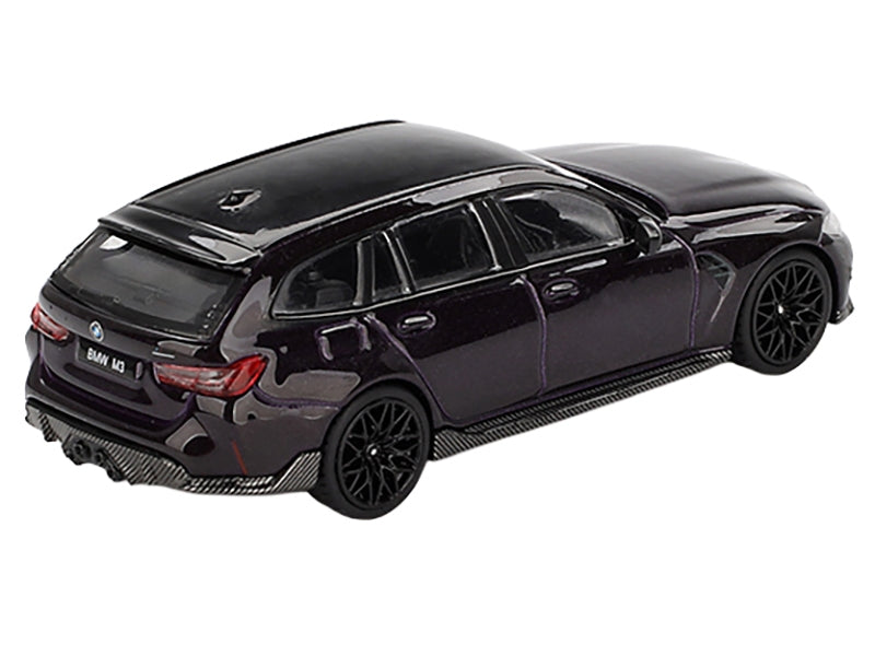 BMW M3 M Performance Touring Daytona Violet Metallic with Black Top Limited Edition 1/64 Diecast Model Car by Mini GT
