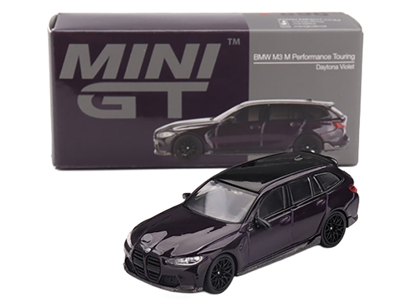 BMW M3 M Performance Touring Daytona Violet Metallic with Black Top Limited Edition 1/64 Diecast Model Car by Mini GT