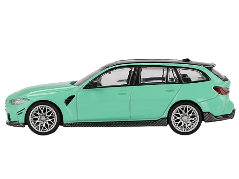 BMW M3 M Performance Touring Mint Green with Black Top Limited Edition 1/64 Diecast Model Car by Mini GT