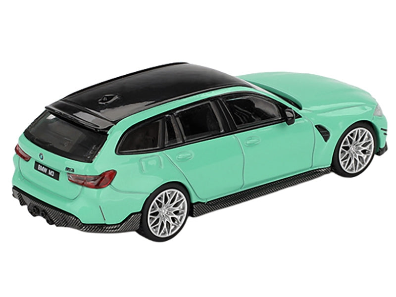BMW M3 M Performance Touring Mint Green with Black Top Limited Edition 1/64 Diecast Model Car by Mini GT