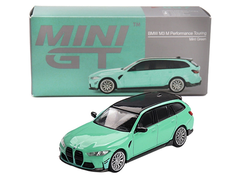BMW M3 M Performance Touring Mint Green with Black Top Limited Edition 1/64 Diecast Model Car by Mini GT