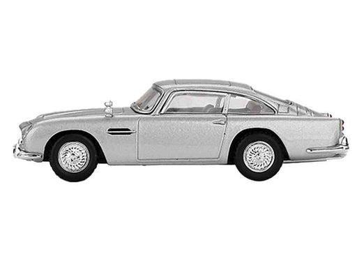 Aston Martin DB5 RHD (Right Hand Drive) Birch Silver Metallic 007 James Bond "Thunderball" (1965) Movie Limited Edition 1/64 Diecast Model Car by Mini GT