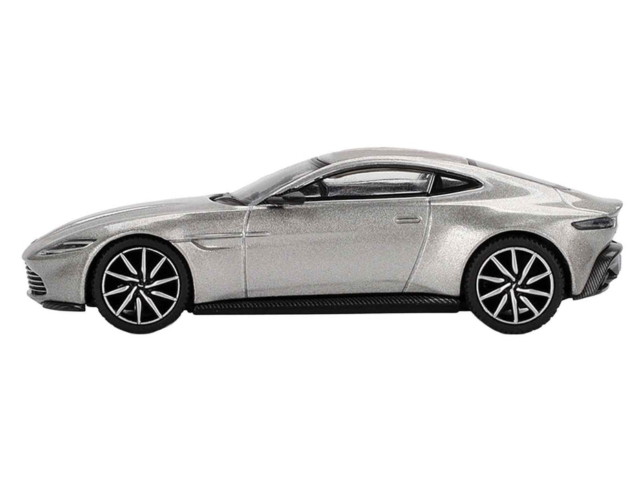 Aston Martin DB10 Silver Metallic 007 James Bond "Spectre" (2015) Movie Limited Edition 1/64 Diecast Model Car by Mini GT