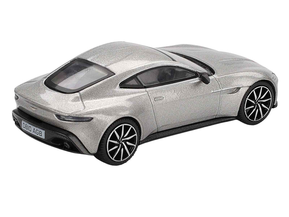 Aston Martin DB10 Silver Metallic 007 James Bond "Spectre" (2015) Movie Limited Edition 1/64 Diecast Model Car by Mini GT