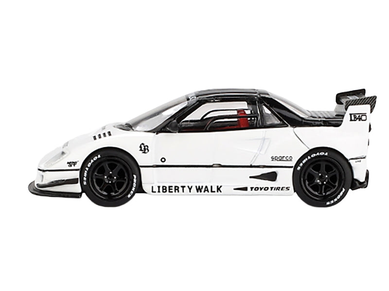 Mazda AZ-1 Liberty Walk LB40 RHD (Right Hand Drive) White with Black Top "2024 Tokyo Auto Salon" Limited Edition 1/64 Diecast Model Car by Mini GT