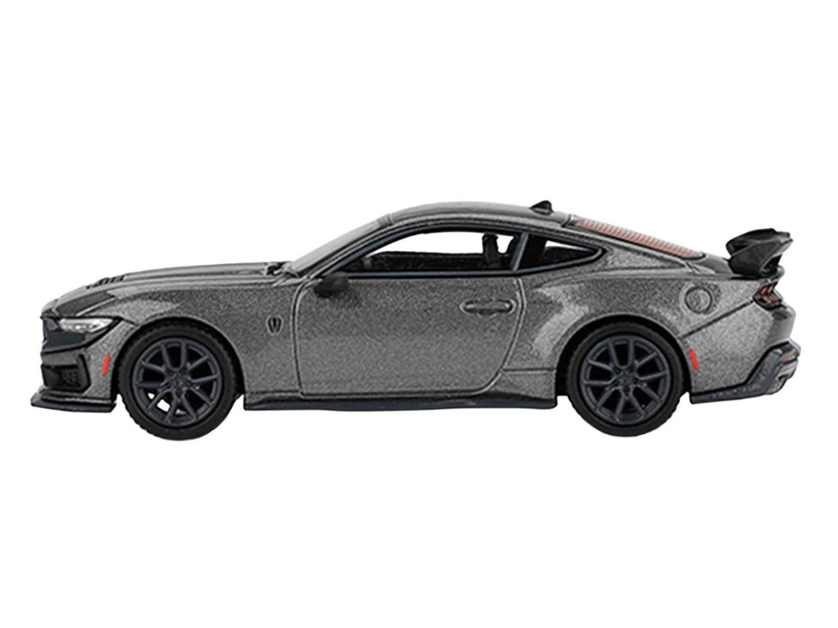2024 Ford Mustang Dark Horse Carbonized Gray Metallic Limited Edition 1/64 Diecast Model Car by Mini GT