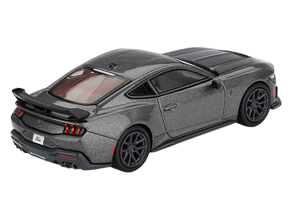 2024 Ford Mustang Dark Horse Carbonized Gray Metallic Limited Edition 1/64 Diecast Model Car by Mini GT