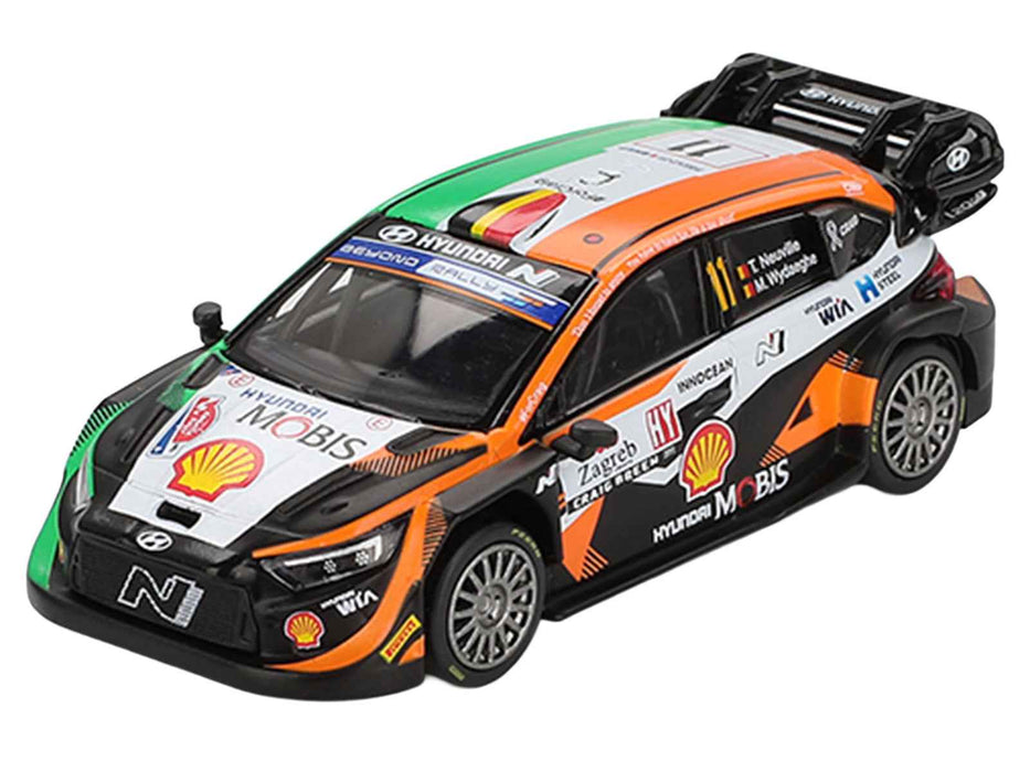 Hyundai i20 N Rally1 Hybrid #11 Thierry Neuville - Martijn Wydaeghe Winner "2023 Rally Croatia Power Stage" (2023) Limited Edition 1/64 Diecast Model Car by Mini GT