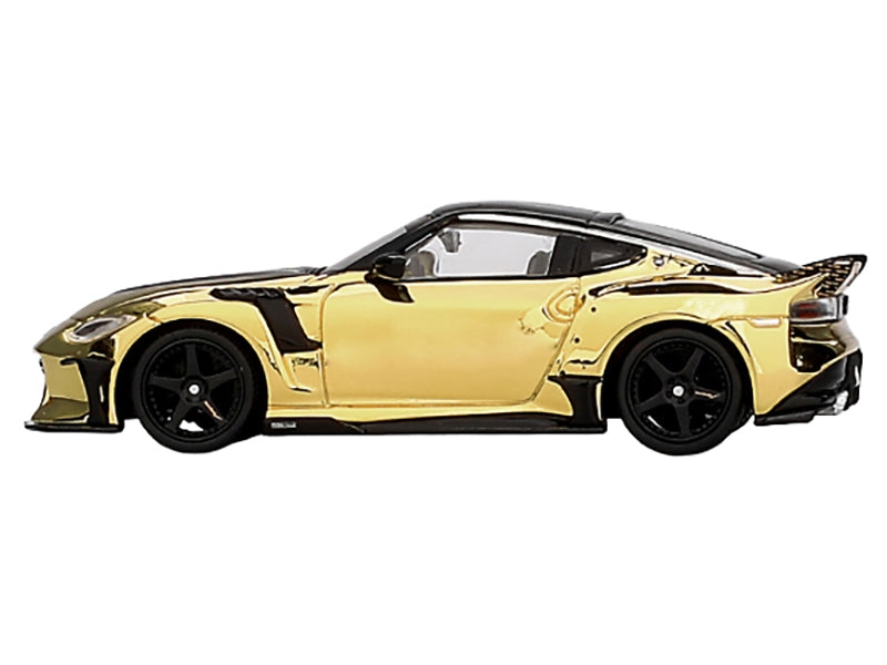Nissan Z VeilSide FFZ400 Gold Chrome with Black Top Limited Edition 1/64 Diecast Model Car by Mini GT