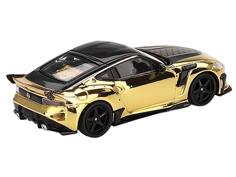 Nissan Z VeilSide FFZ400 Gold Chrome with Black Top Limited Edition 1/64 Diecast Model Car by Mini GT