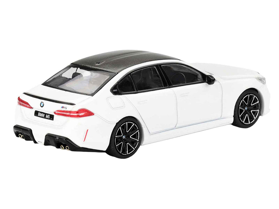 BMW M5 Alpine White with Carbon Top Limited Edition 1/64 Diecast Model Car by Mini GT