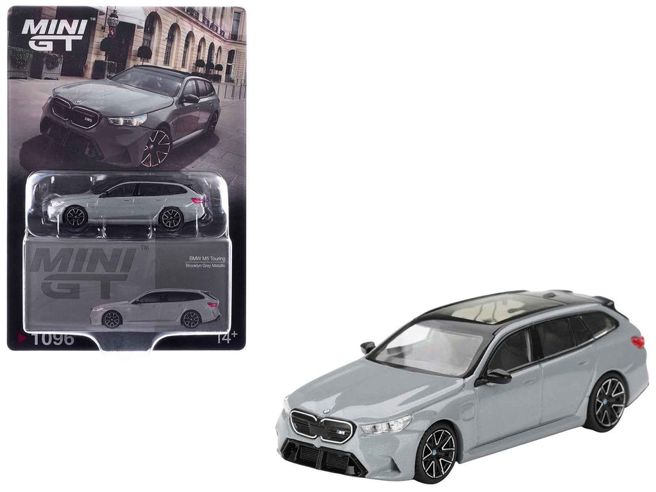 BMW M5 Touring Brooklyn Gray Metallic with Sunroof 1/64 Diecast Model Car by Mini GT