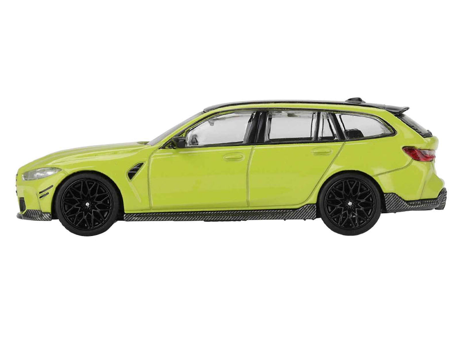 BMW M3 M Performance Touring Sao Paulo Yellow with Black Top Limited Edition 1/64 Diecast Model Car by Mini GT