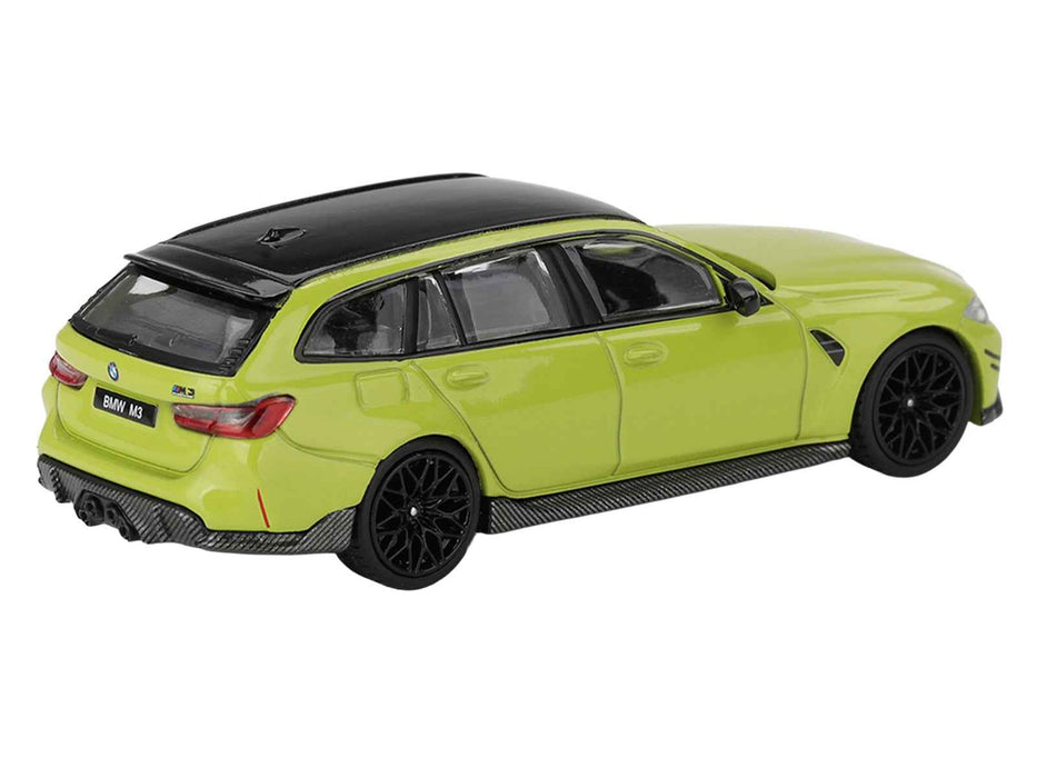BMW M3 M Performance Touring Sao Paulo Yellow with Black Top Limited Edition 1/64 Diecast Model Car by Mini GT