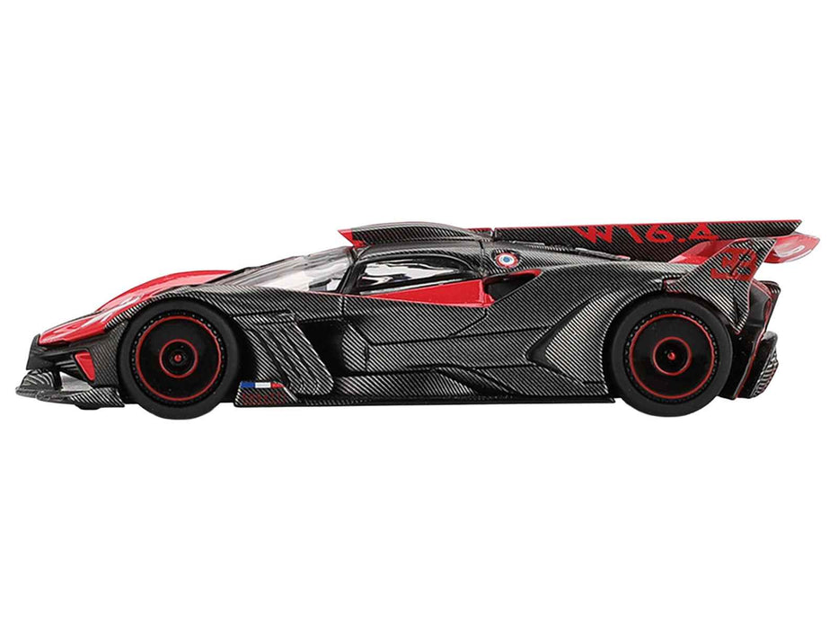 Bugatti Bolide Red and Carbon Fiber Limited Edition 1/64 Diecast Model Car by Mini GT