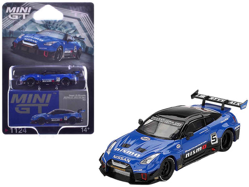 Nissan 35GT-RR Ver.2 "LB-Silhouette Works GT" #5 Blue with Black Top Limited Edition 1/64 Diecast Model Car by Mini GT
