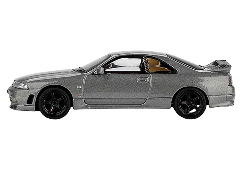 Nissan Skyline GT-R (NISMO BCNR33 CRS Version) RHD (Right Hand Drive) Dark Metal Gray Metallic Limited Edition 1/64 Diecast Model Car by Mini GT