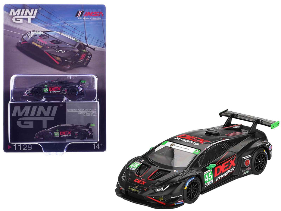 Lamborghini Huracan GT3 EVO2 #45 Graham Doyle - Danny Formal - Ashton Harrison - Kyle Marcelli "DEX Imaging" IMSA "24 Hours of Daytona" (2024) Limited Edition 1/64 Diecast Model Car by Mini GT