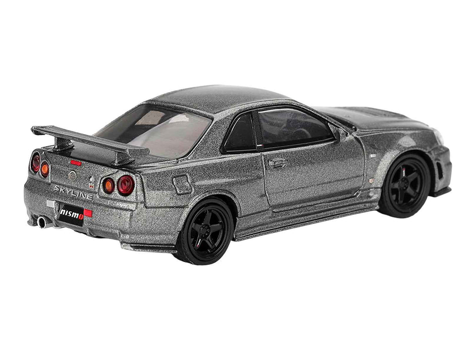 Nissan Skyline GT-R (NISMO BNR34 CRS Version) RHD (Right Hand Drive) Dark Metal Gray Metallic Limited Edition 1/64 Diecast Model Car by Mini GT