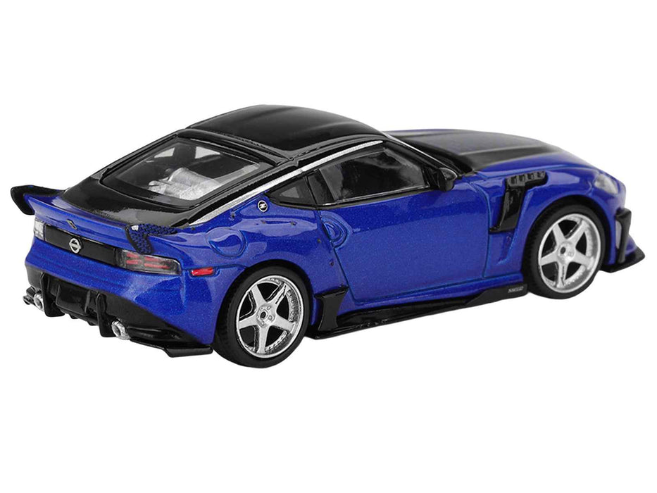 Nissan Z VeilSide FFZ400 Seiran Blue Metallic with Black Top Limited Edition 1/64 Diecast Model Car by Mini GT