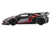 Lamborghini Huracan GT LB-WORKS "RONIN" Gray Metallic with Black and Red Graphics 1/64 Diecast Model Car by Mini GT