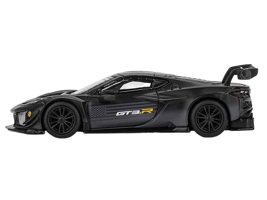 Chevrolet Corvette Z06 GT3.R "Road America Test Car" Black with Graphics Limited Edition 1/64 Diecast Model Car by Mini GT