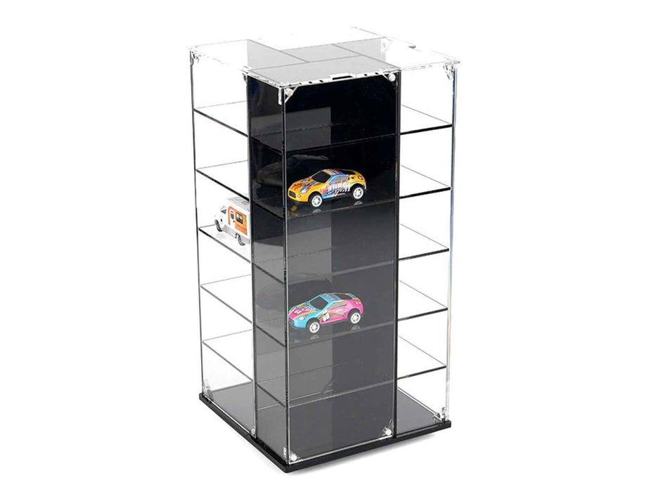 Acrylitower Showcase 24 Car Display Desktop Spinner with Cover "Mijo Exclusives" for 1/64 Scale Models