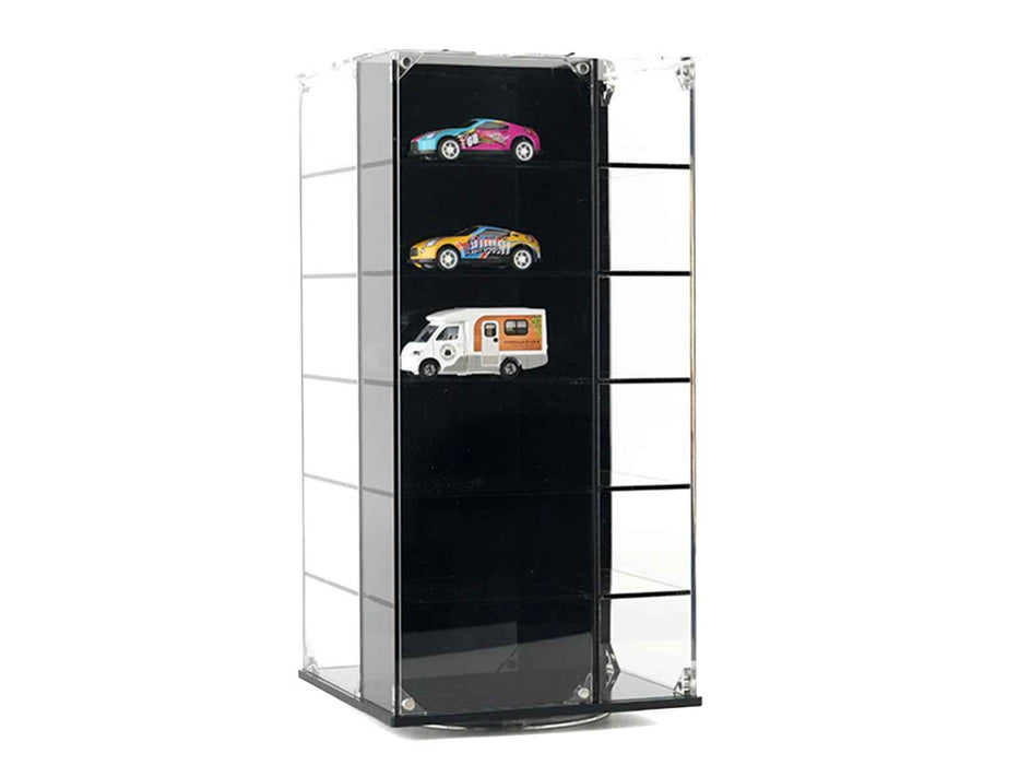 Acrylitower Showcase 24 Car Display Desktop Spinner with Cover "Mijo Exclusives" for 1/64 Scale Models