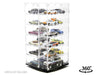 Acrylitower Showcase 24 Car Display Desktop Spinner with Cover Clear "Mijo Exclusives" for 1/64 Scale Models
