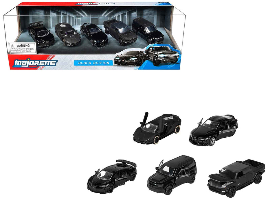 Black Edition (2026) 5 Piece Set 1/64 Diecast Model Cars by Majorette