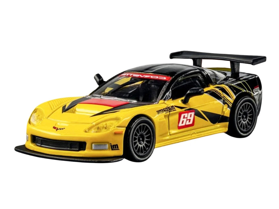 2005 Chevrolet Corvette C6R #69 Yellow and Black "Collection" Series 1/64 Diecast Model Car by Majorette