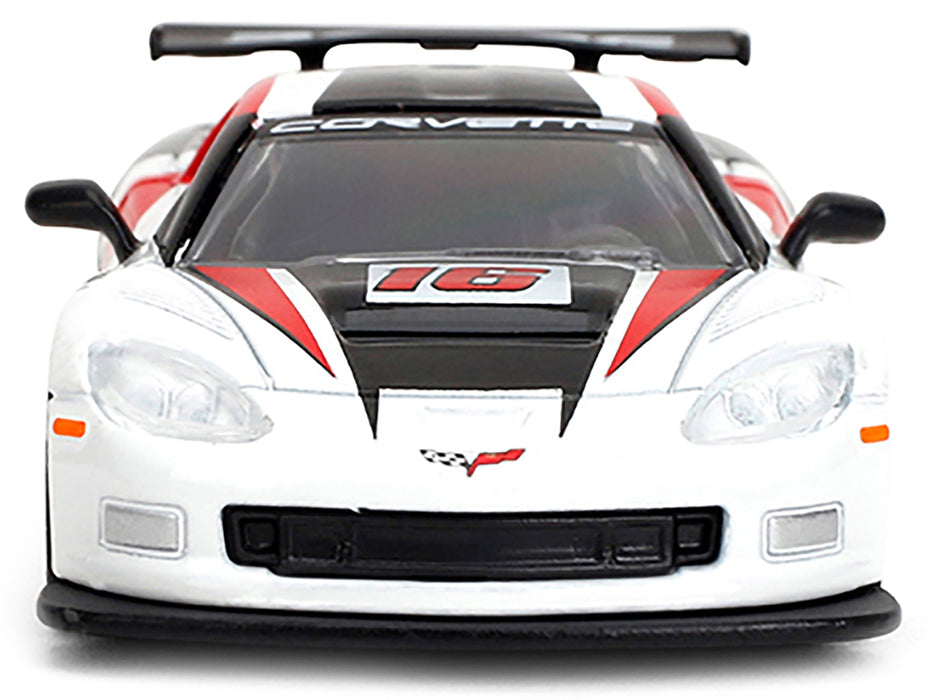 2005 Chevrolet Corvette C6R #16 White with Black and Red Graphics "Collection" Series 1/64 Diecast Model Car by Majorette