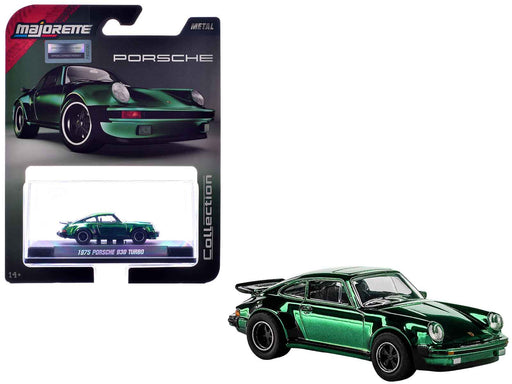 1975 Porsche 930 Turbo Green Metallic "Collection" Series 1/64 Diecast Model Car by Majorette