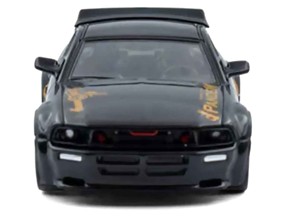 Pandem Mustang Black with Gold Graphics 1/64 Diecast Model Car by Model Model