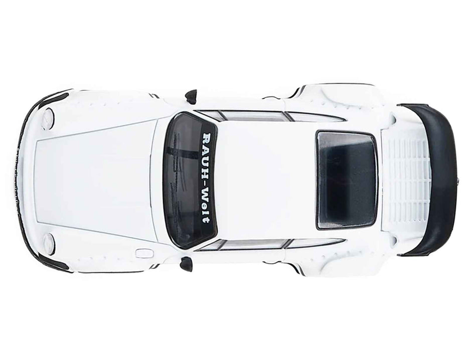 RWB 930 Matt White with Black Stripes 1/64 Diecast Model Car by Model Model