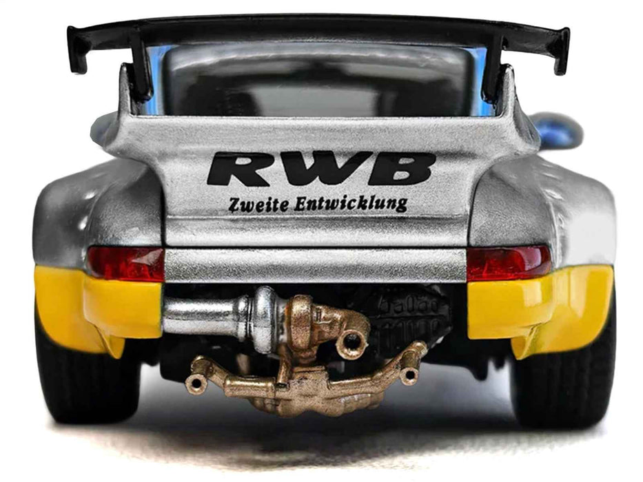 RWB 964 #7 "Ichiban Boshi - Martini Racing" Silver Metallic with Stripes 1/64 Diecast Model Car by Model Model