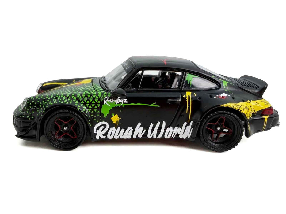 RWB 964 "Kimera-Rough World" Black with Graphics 1/64 Diecast Model Car by Model Model