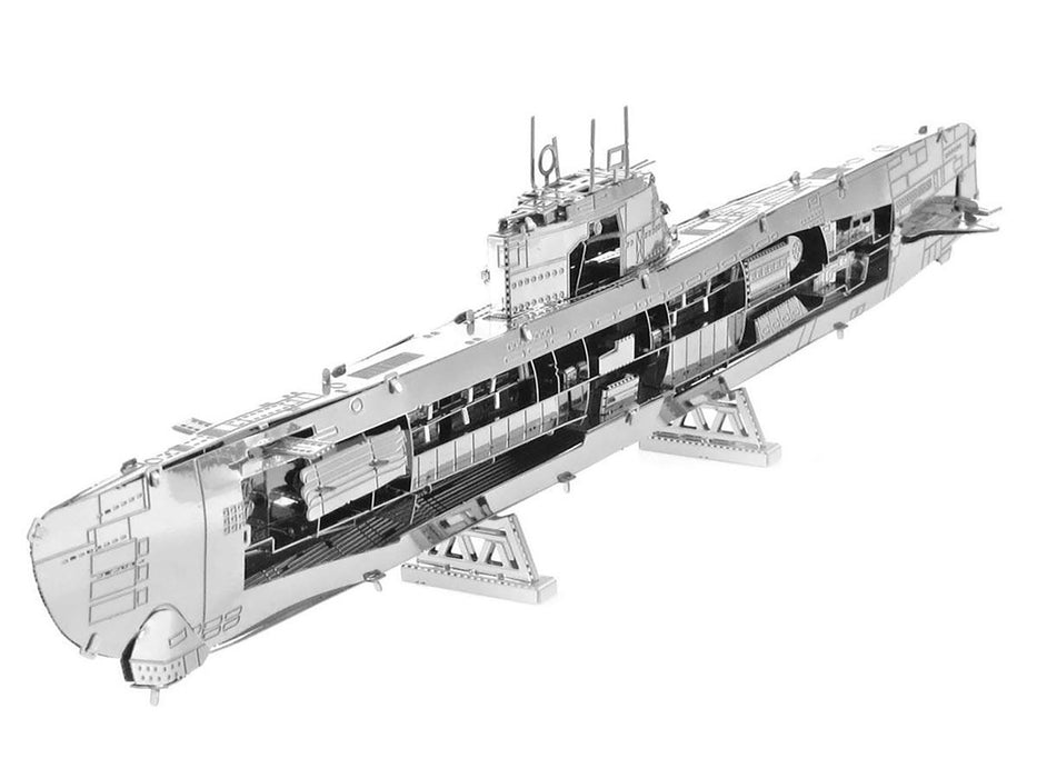 Model Kit German U-Boat Type XXI Submarine (Challenging Difficulty) Steel Model by Metal Earth
