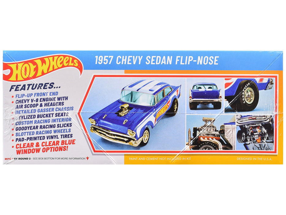 Skill 2 Model Kit 1957 Chevrolet Sedan Flip-Nose "Hot Wheels" 1/25 Scale Model by MPC
