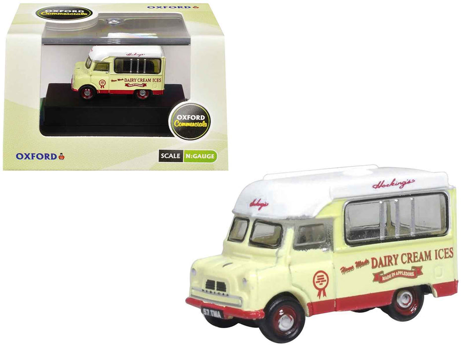Bedford CA Ice Cream Van "Hockings Dairy Cream Ice" Cream with White Top 1/148 (N) Scale Diecast Model Car by Oxford Diecast