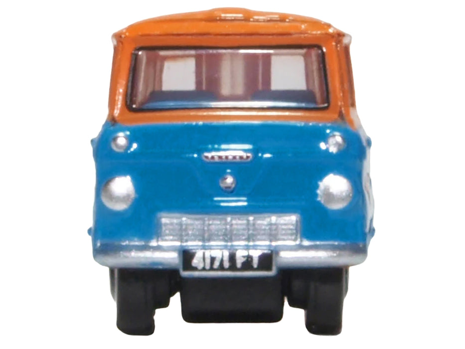 Ford 400E Van RHD (Right Hand Drive) "Fordson Super Service" Blue and Orange 1/148 (N) Scale Diecast Model Car by Oxford Diecast