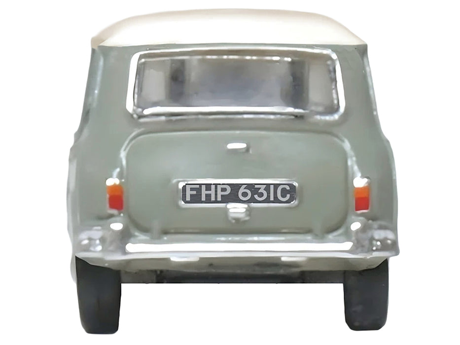 Mini Classic Tweed Gray with Cream Top 1/148 (N) Scale Diecast Model Car by Oxford Diecast